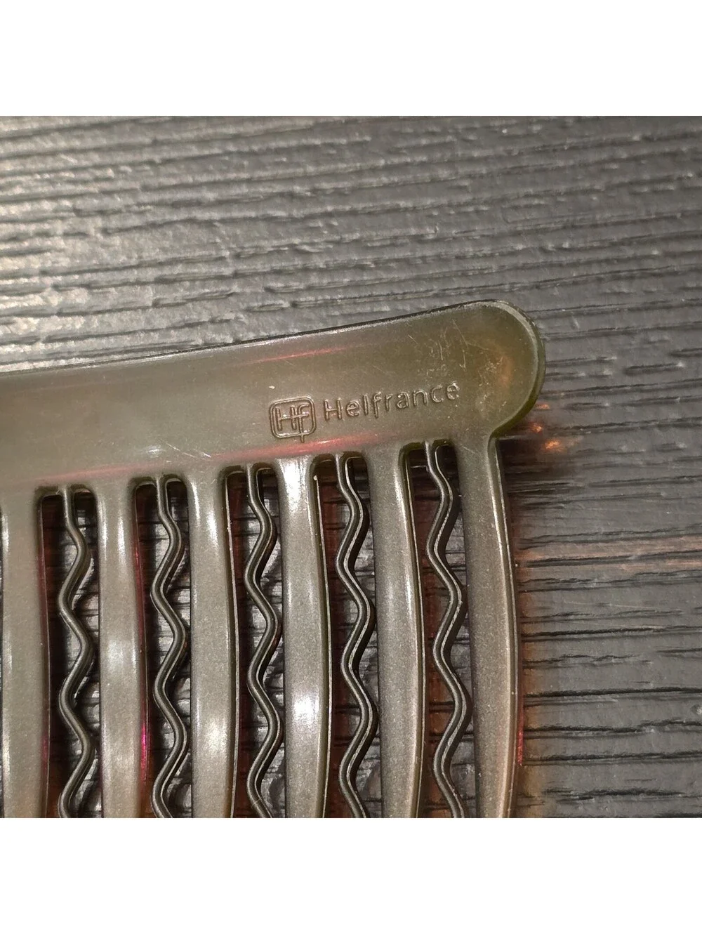 Vintage Helfrance French Tortoise Hair Combs Set Of 2 Wavy Teeth France EUC